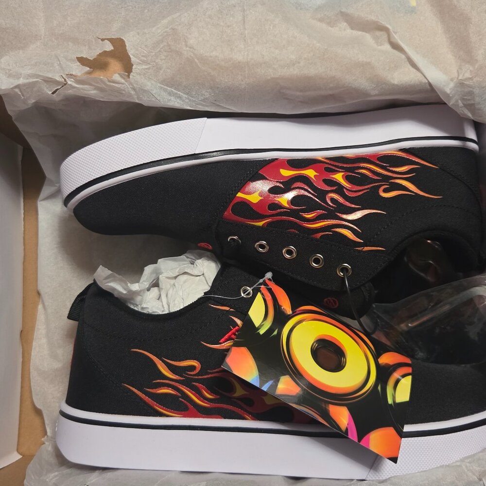Heelys Fire Decal Shoes (Never Worn)